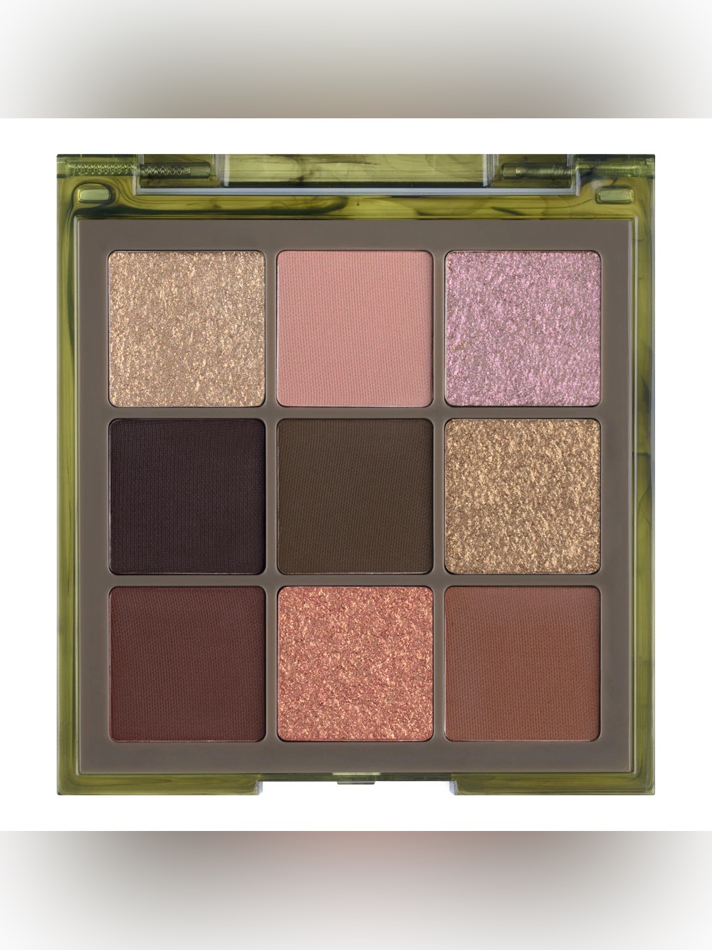Huda Khaki Haze 9-Color Eyeshadow Palette - Versatile Everyday Shades